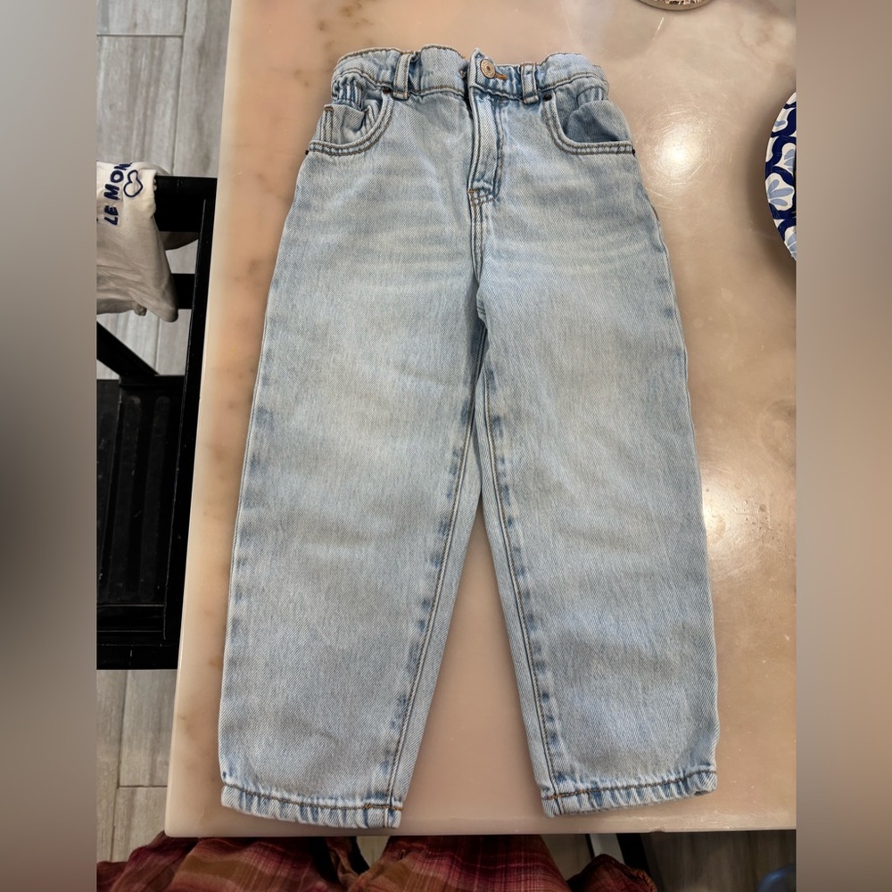 Zara Light Blue Kids Cropped Jeans